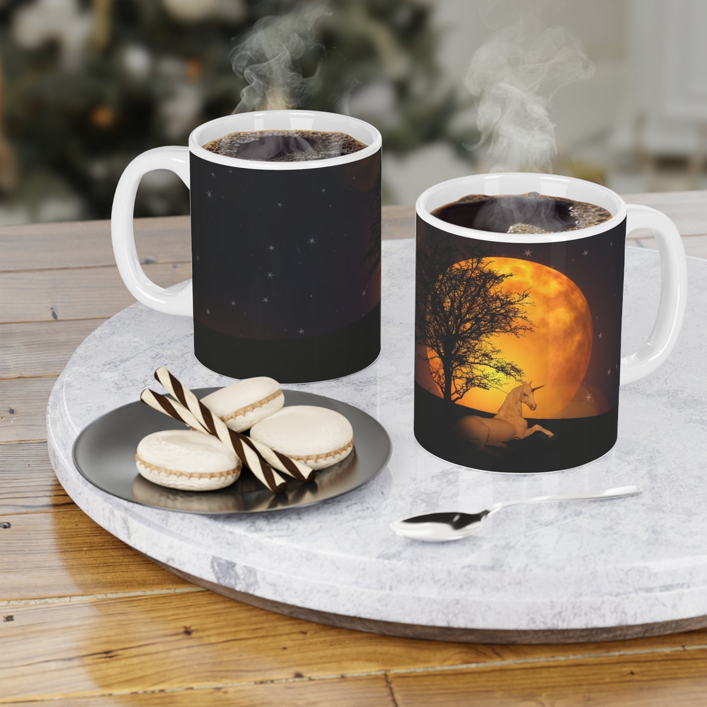 Unicorn Under the Moon Ceramic Mug