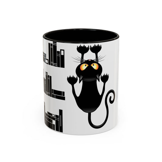 "Not the Books, Kitty!" Rainbow Mugs (11oz, 15oz)