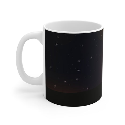 Unicorn Under the Moon Ceramic Mug