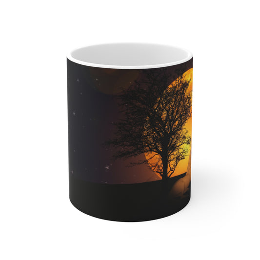 Unicorn Under the Moon Ceramic Mug