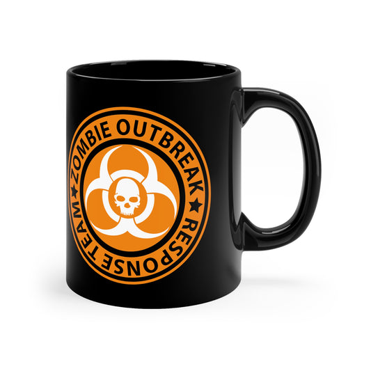 Zombie Response Team Black Coffee Mug, 11oz