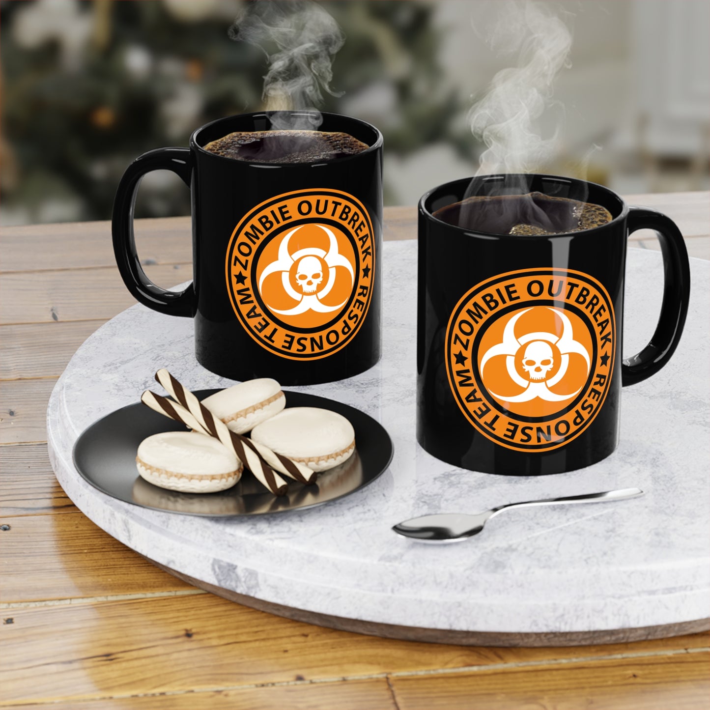 Zombie Response Team Black Coffee Mug, 11oz