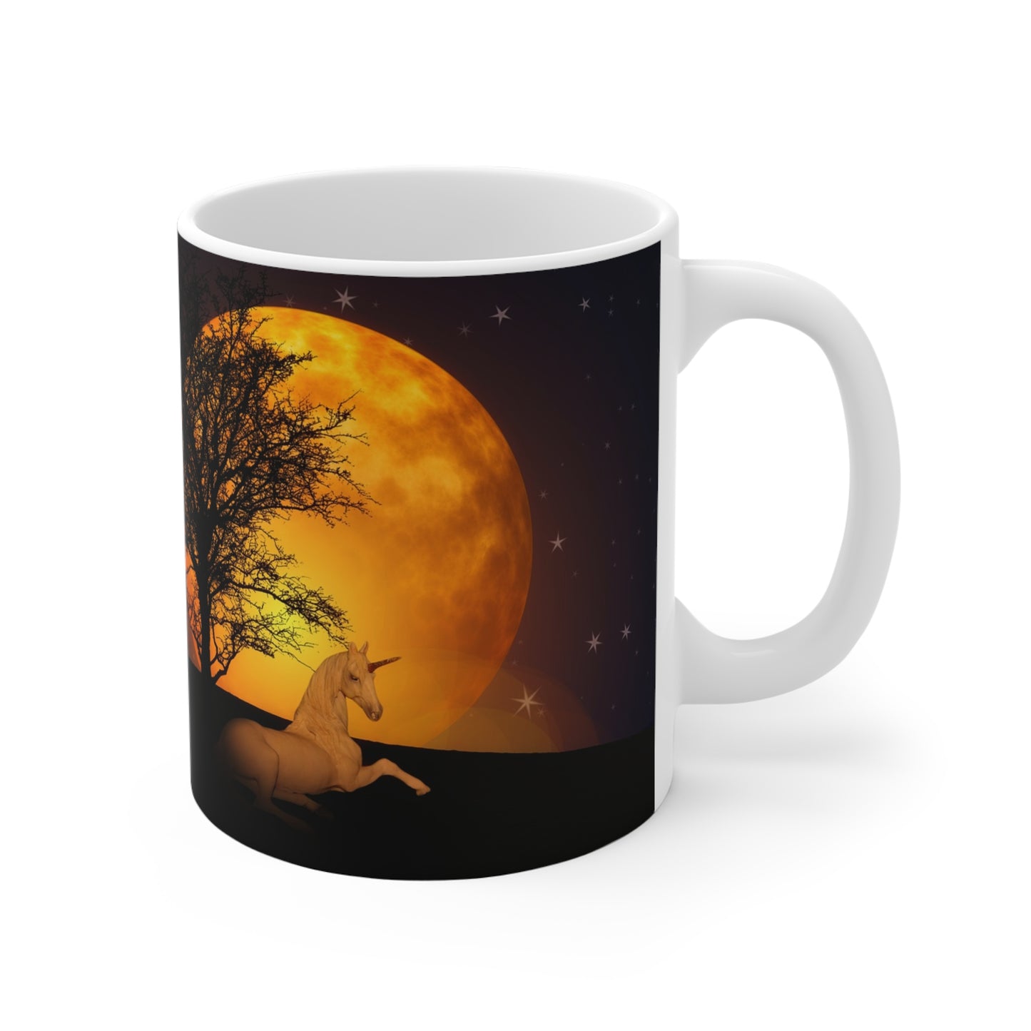 Unicorn Under the Moon Ceramic Mug