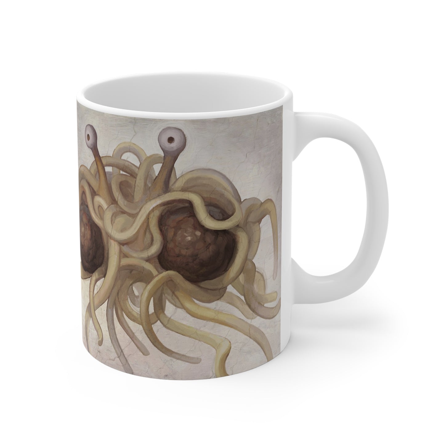 Flying Spaghetti Monster  11oz White Ceramic Mug