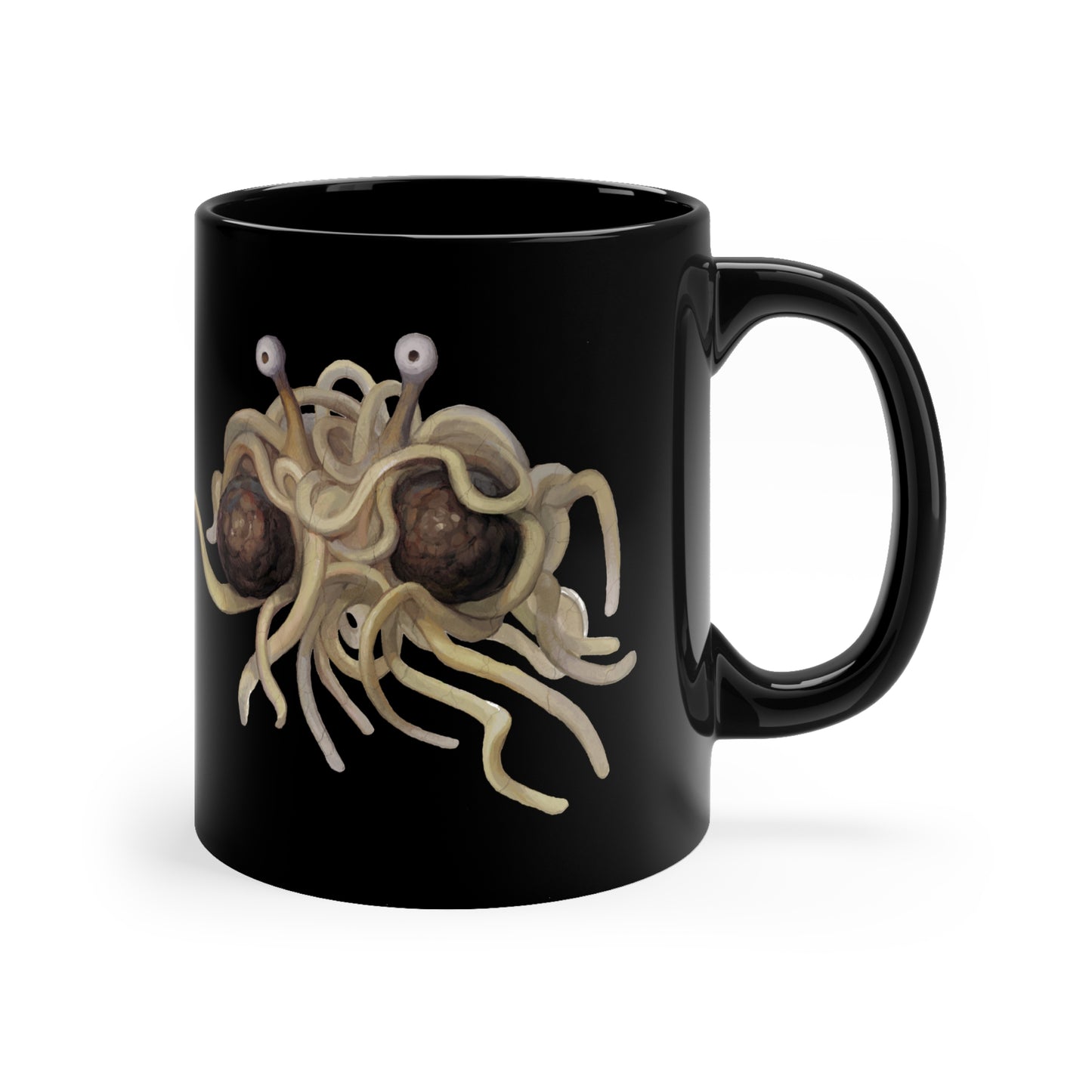 Touched by the Flying Spaghetti Monster Black Coffee Mug